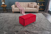 Pouf in tessuto Mabel Rosso (2)