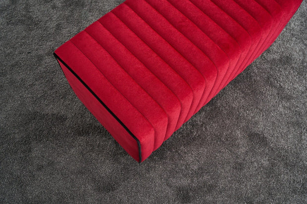 Pouf in tessuto Mabel Rosso (3)