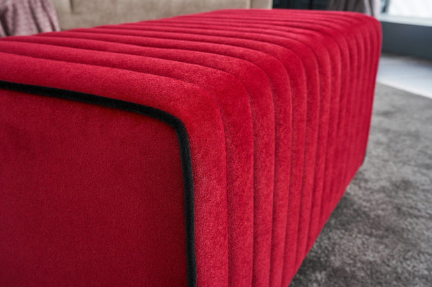 Pouf in tessuto Mabel Rosso (4)