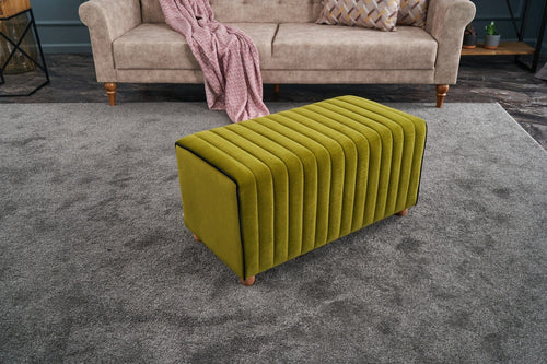Pouf in tessuto Mabel Verde