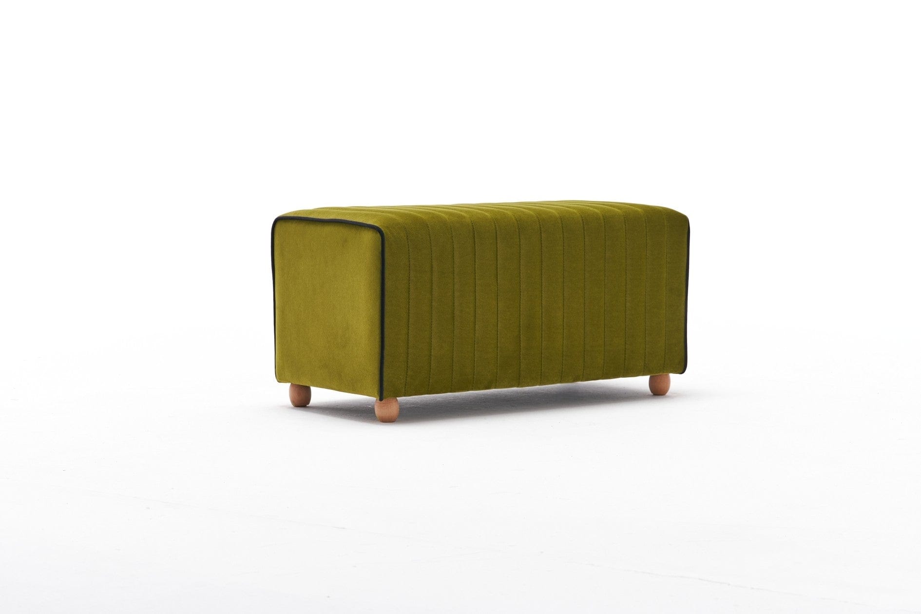 Pouf in tessuto Mabel Verde (4)