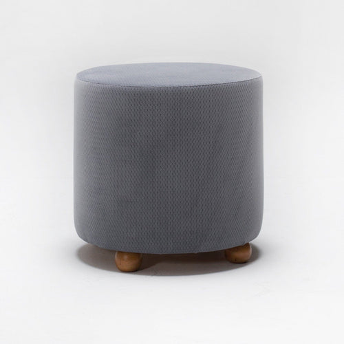 Pouf in tessuto Mario Grigio