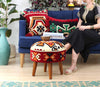 Pouf in tessuto Melik Patch I Multicolore (3)