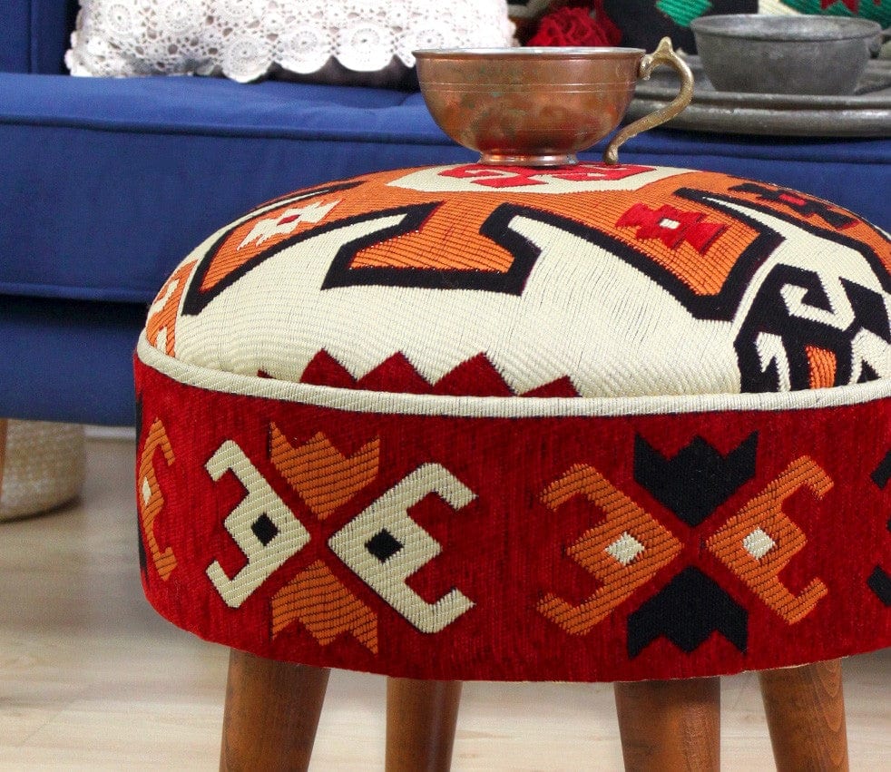 Pouf in tessuto Melik Patch I Multicolore (5)