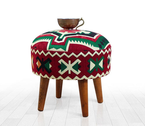Pouf in tessuto Melik Patch III Multicolore