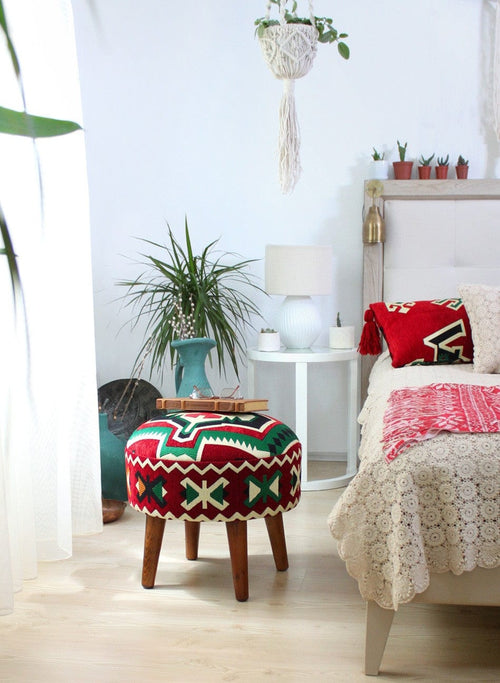 Pouf in tessuto Melik Patch III Multicolore (1)