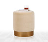 Pouf in tessuto Memfis Crema