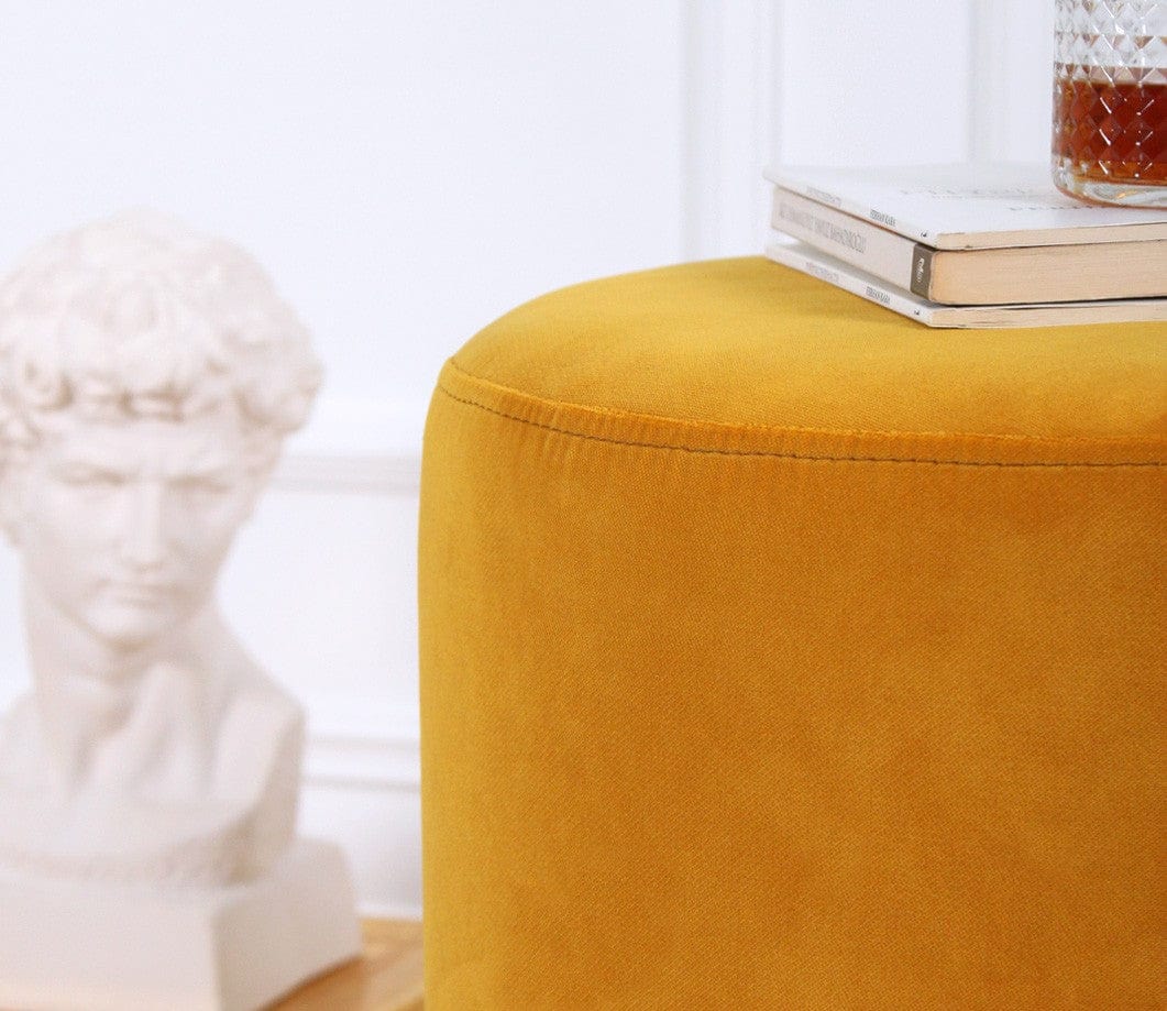 Pouf in tessuto Memfis Giallo (3)