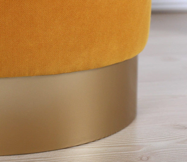 Pouf in tessuto Memfis Giallo (4)