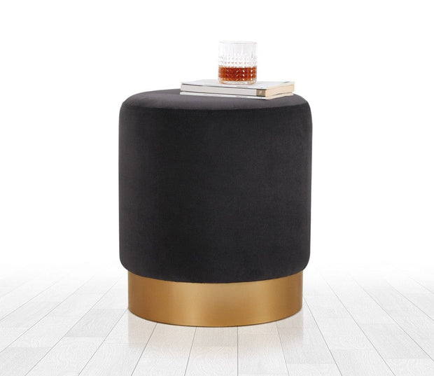 Pouf in tessuto Memfis Grigio