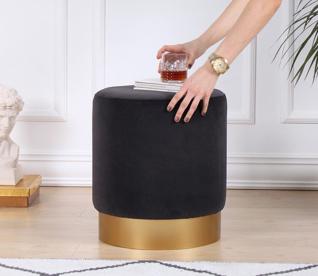 Pouf in tessuto Memfis Grigio (2)