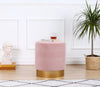 Pouf in tessuto Memfis Rosa (1)