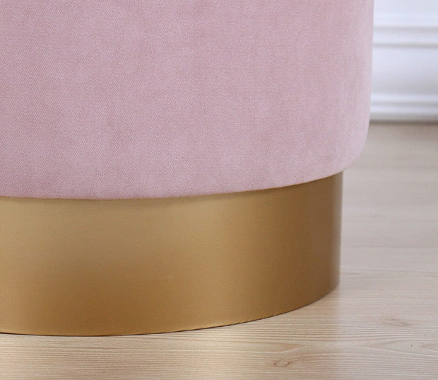 Pouf in tessuto Memfis Rosa (4)