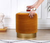 Pouf in tessuto Memfis Ruggine (4)