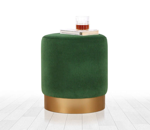 Pouf in tessuto Memfis Verde