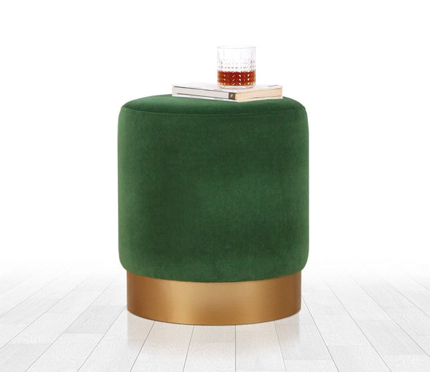 Pouf in tessuto Memfis Verde
