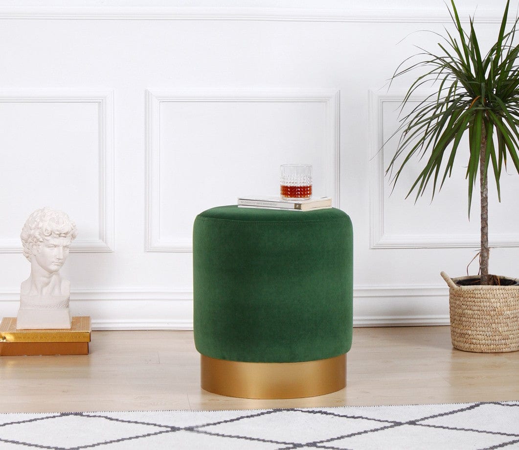 Pouf in tessuto Memfis Verde (1)