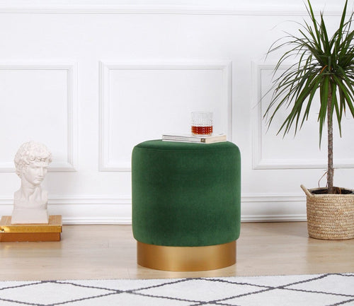 Pouf in tessuto Memfis Verde (1)