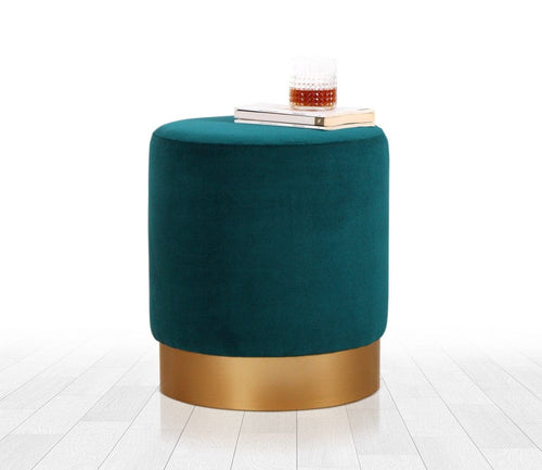 Pouf in tessuto Memfis Verde