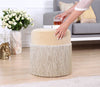 Pouf in tessuto Merkür Crema (2)