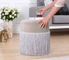 Pouf in tessuto Merkür Grigio (2)