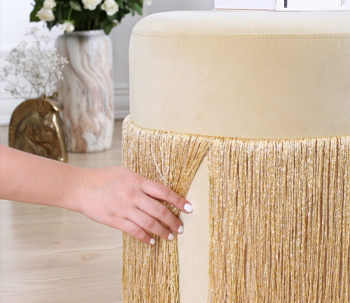 Pouf in tessuto Merkür Oro (3)