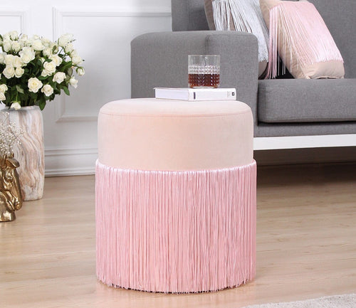Pouf in tessuto Merkür Rosa (1)