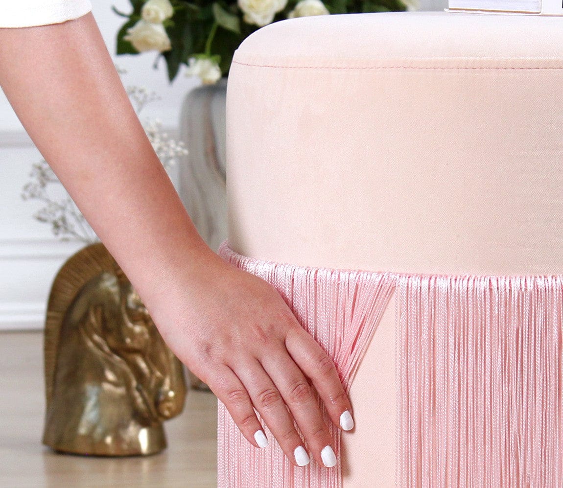 Pouf in tessuto Merkür Rosa (3)
