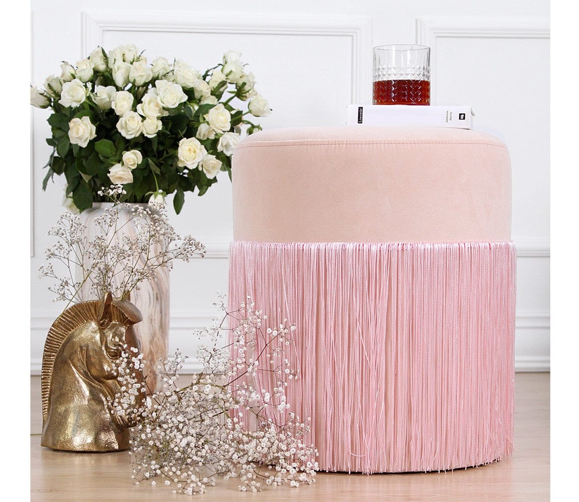 Pouf in tessuto Merkür Rosa (5)
