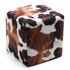 Pouf in tessuto Milky Marrone