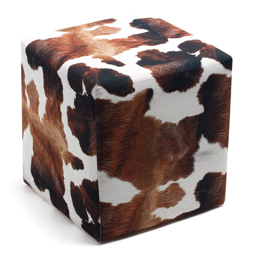 Pouf in tessuto Milky Marrone