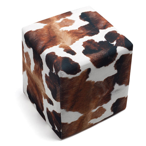 Pouf in tessuto Milky Marrone (1)