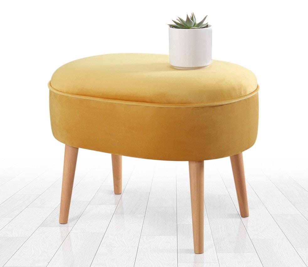 Pouf in tessuto Moile Giallo