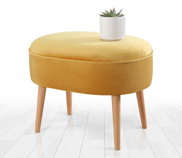Pouf in tessuto Moile Giallo