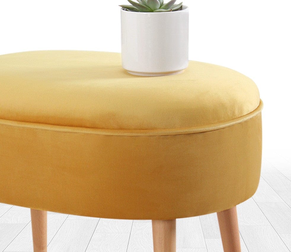 Pouf in tessuto Moile Giallo (3)
