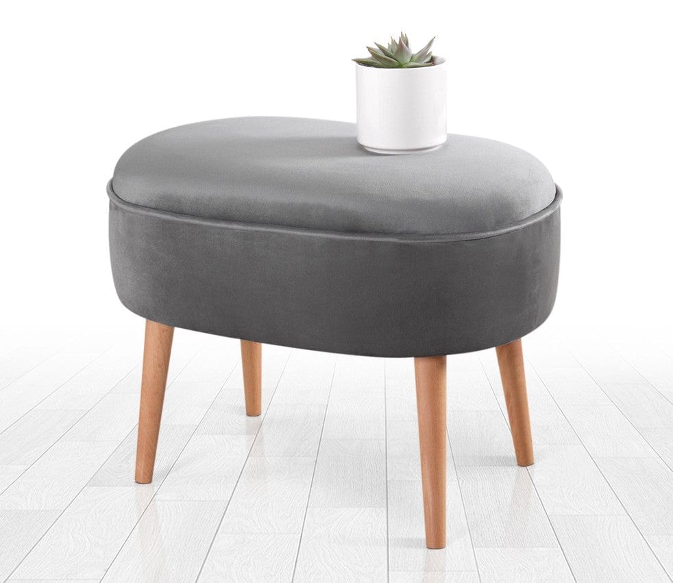 Pouf in tessuto Moile Grigio
