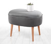 Pouf in tessuto Moile Grigio