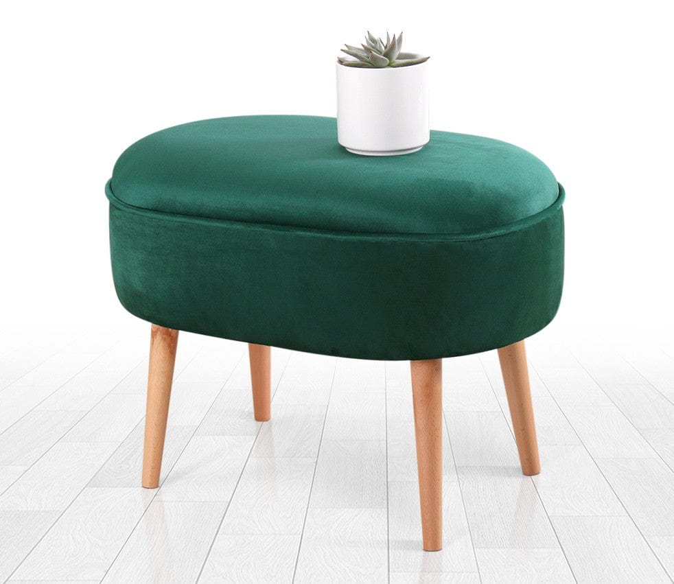 Pouf in tessuto Moile Verde