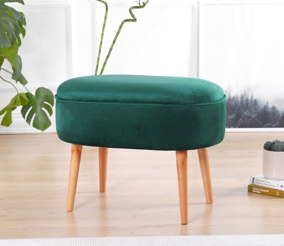 Pouf in tessuto Moile Verde (1)