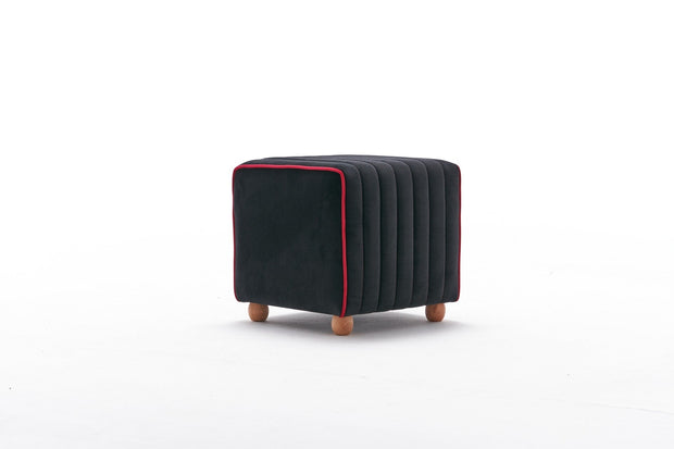 Pouf in tessuto Mona Antracite (3)