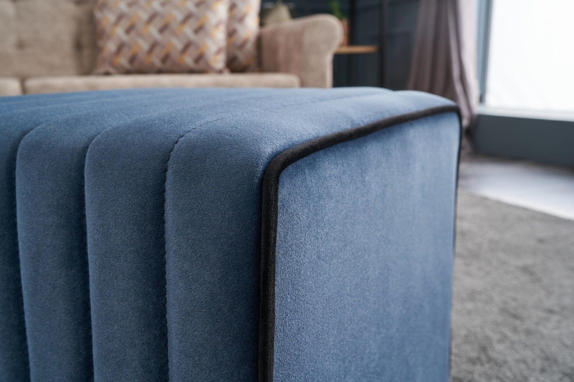 Pouf in tessuto Mona Blu (3)