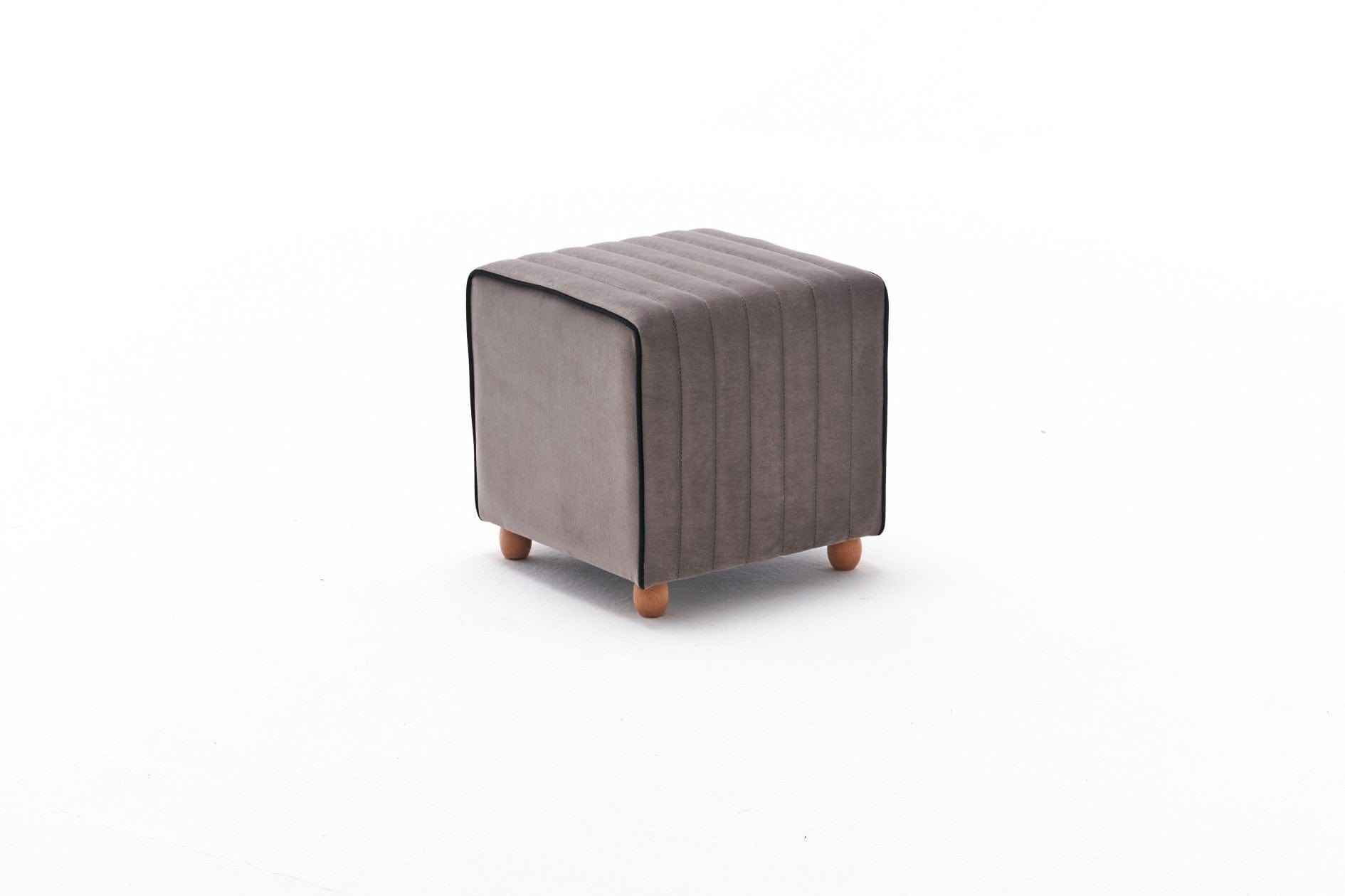 Pouf in tessuto Mona Grigio (6)