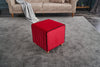 Pouf in tessuto Mona Rosso (1)