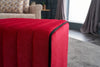 Pouf in tessuto Mona Rosso (2)