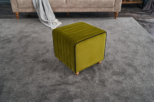 Pouf in tessuto Mona Verde