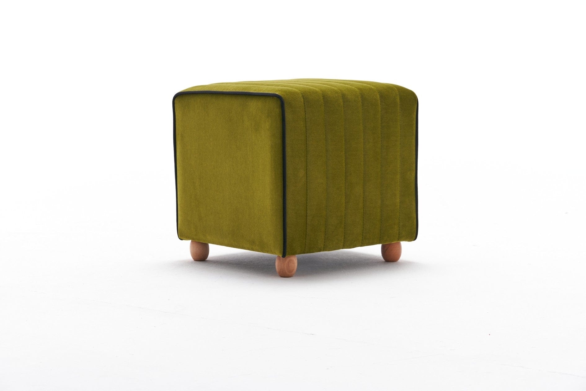 Pouf in tessuto Mona Verde (4)