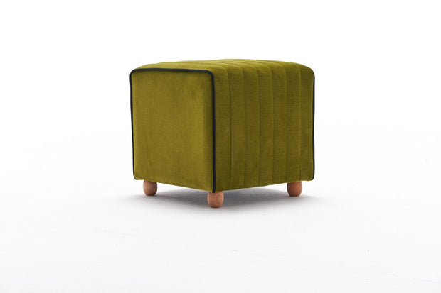 Pouf in tessuto Mona Verde (4)