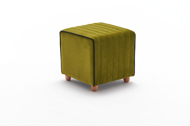 Pouf in tessuto Mona Verde (5)
