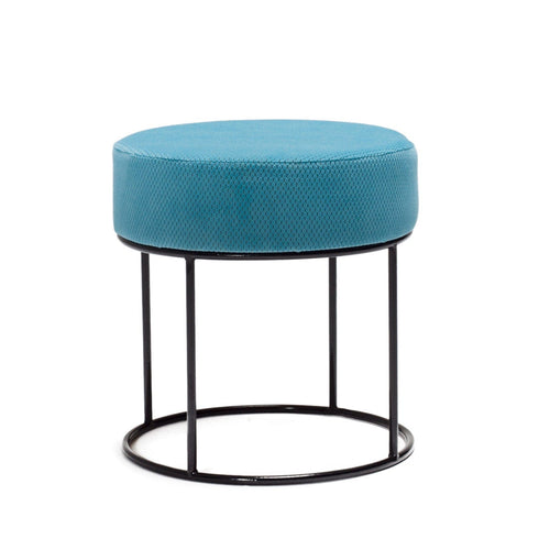 Pouf in tessuto Moon Blu
