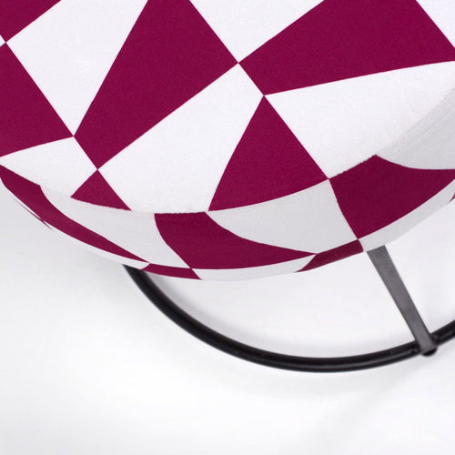 Pouf in tessuto Moon Bordeaux (1)